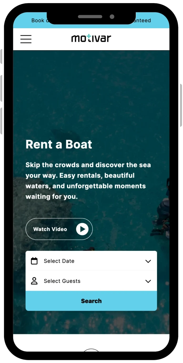 motivar boat rental theme mobile 01