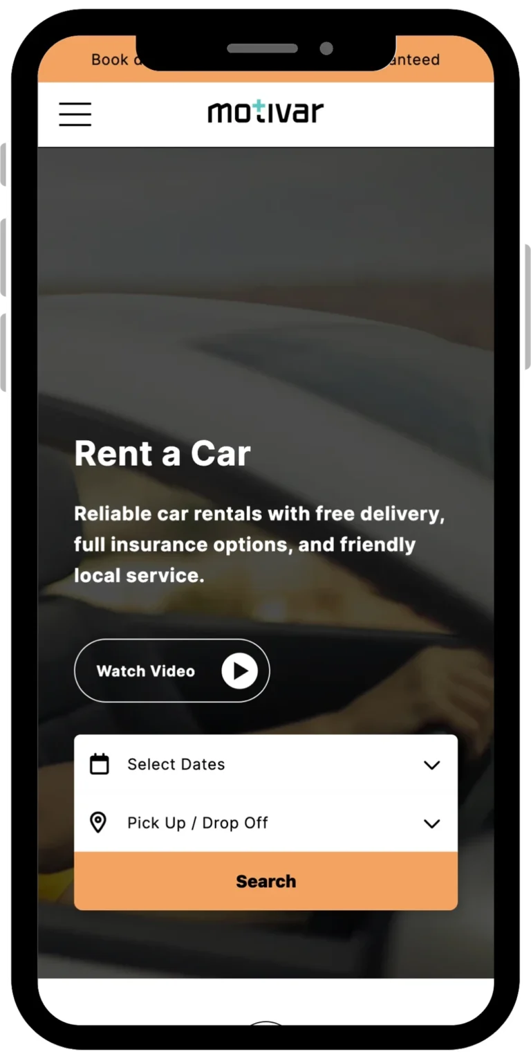 motivar car rental theme mobile 01