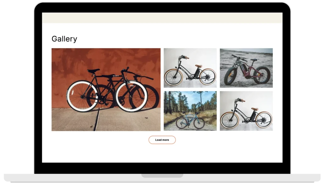 motivar single page bike rentals dektop gallery