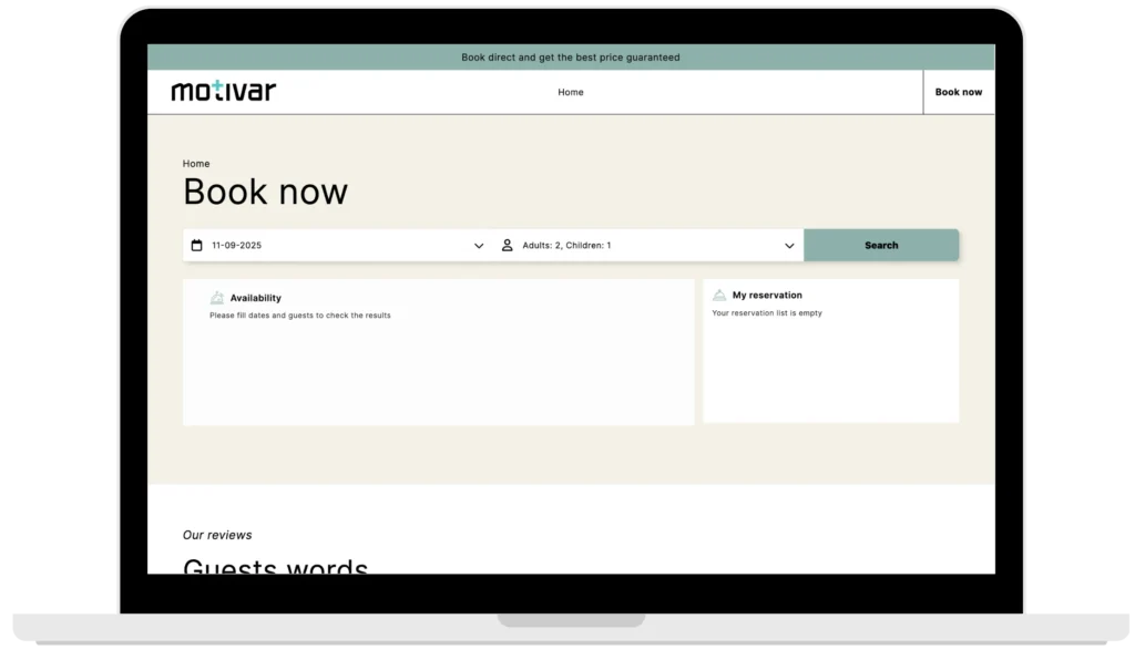 motivar travel service booking engine dektop search widget