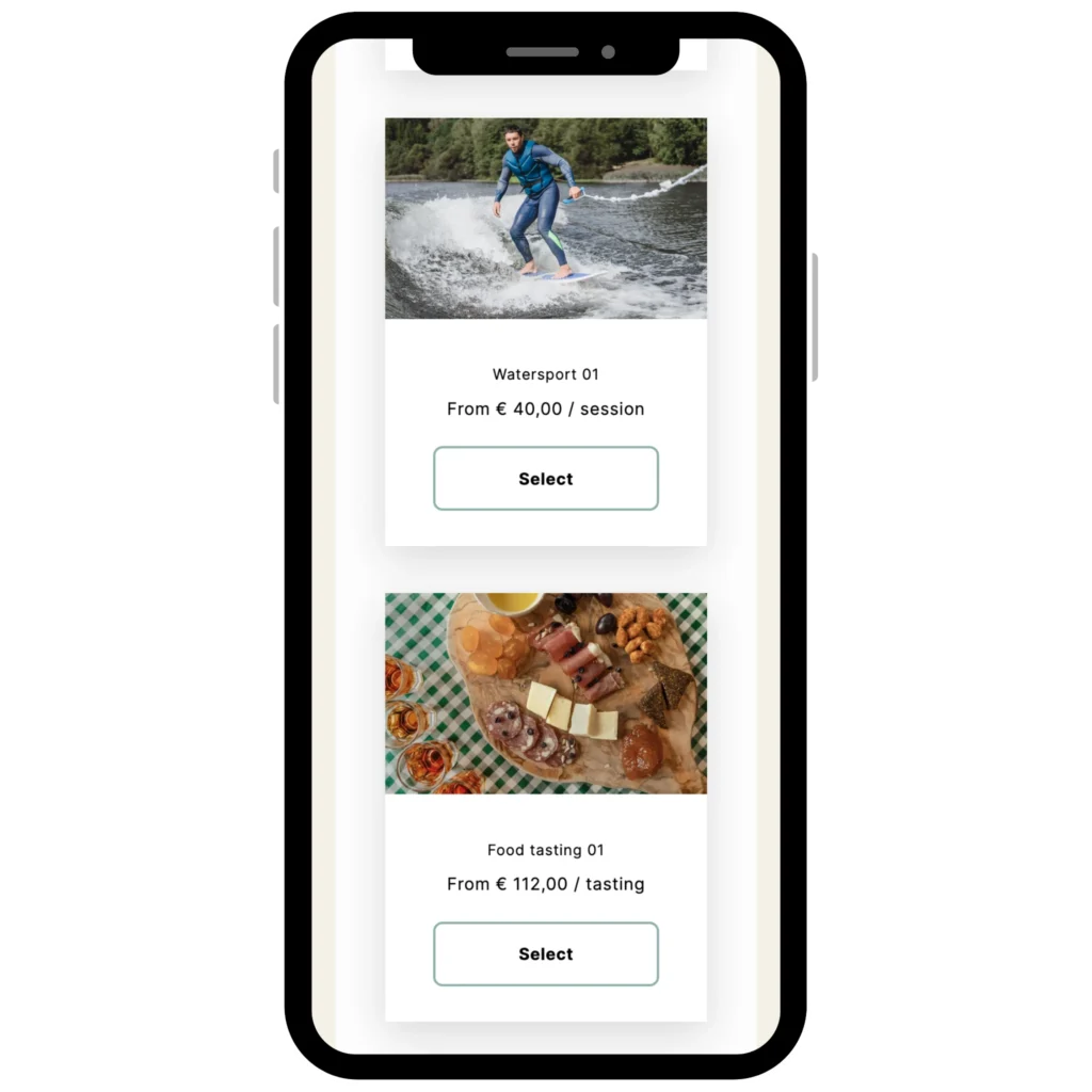 motivar travel service booking engine mobile search results 1