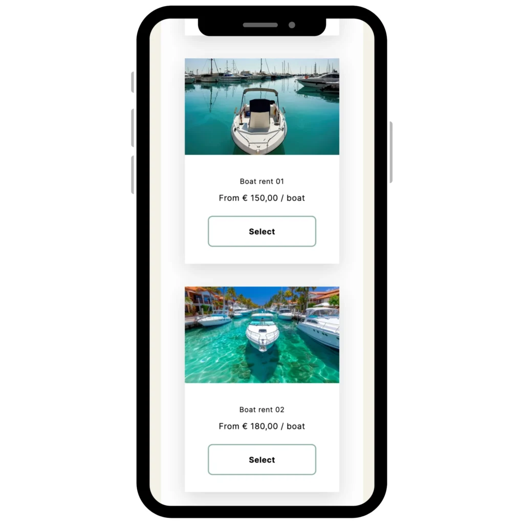 motivar travel service booking engine mobile search results 3